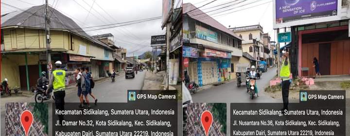 Personil Sat Lantas Polres Dairi dibawah pimpinan Kasat Lantas AKP Herliandri, S.H melaksanakan kegiatan Strong Point, Pengaturan Lalu Lintas / Pos Padat Pagi di Seputaran Kota Sidikalang