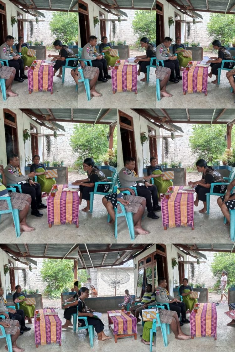 Bhabinkamtibmas Kelurahan Kefa Utara, Bripka. M. Virmon, S.H melakukan patroli dialogis serta sambang ke Kelompok Arisan Wanita Tani 'Ansaof Mese'