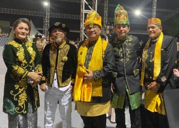 Paduka Yang Mulia Sultan Malik Teuku Haji Badruddin Syah bersama Permaisuri menghadiri UNDANGAN Festival Adat Budaya Nusantara II di Borobudur Jawa Tengah bersama sekitar 200 Sultan- Raja