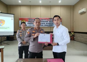 Kepolisian Resor Bangka Barat menggelar Sosialisasi Dipa RKA/KL T.A 2023 dan Penandatanganan Fakta Integritas