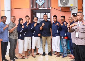 Pj Wali Kota Sabang, Reza Fahlevi menyambangi penginapan kontingen Sabang yang tengah mengikuti Pekan Olahraga Aceh (PORA) XIV Pidie