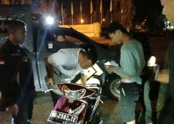 Tim Macan Putih Polsek Indralaya menggelar razia dalam rangka Kegiatan Rutin Yang Ditingkatkan (KRYD)