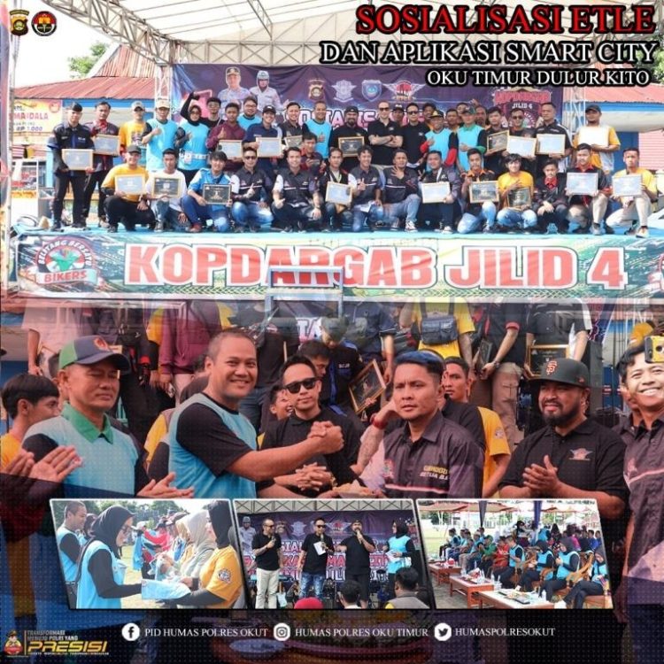 Satlantas Polres OKU Timur Sosialisasi E-TLE dan Aplikasi Smart City OKU Timur Dulur Kito