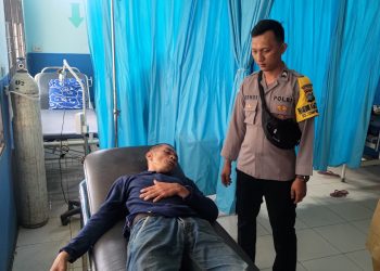 Laka lantas di jalan raya merabok Desa Benteng Kota kecamatan Tempilang yang melibatkan dua kendaraan bermotor
