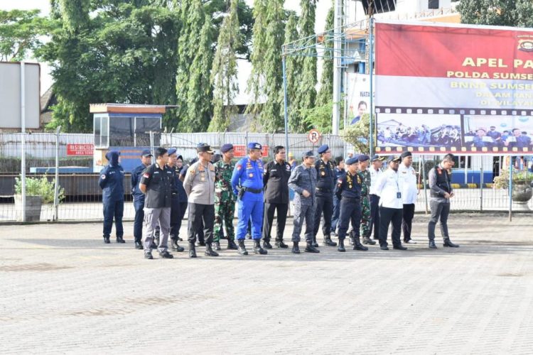 Apel Pasukan Polda Sumsel bersama Badan Narkotika Nasional Provinsi (BNNP) Sumsel