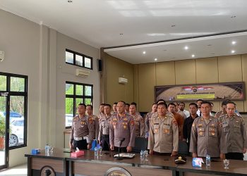 Kapolres Bangka Barat AKBP Catur Prasetiyo SIK ikuti zoom meeting Lat Pra Ops Lilin Menumbing 2022 dari Polda Kep. Babel