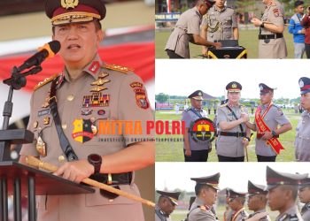 Kapolda Riau Irjen Pol Mohammad Iqbal dalam pidato saat Pelantikan dan Pengambilan Sumpah Diktukba (Pendidikan Pembentukan Bintara) Polri Gelombang II TA 2022