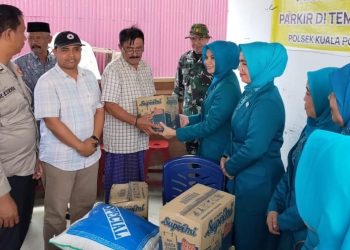 TP PKK Kabupaten Nagan Raya sambangi lokasi kebakaran di Pasar Inpres Simpang Peut, Kecamatan Kuala