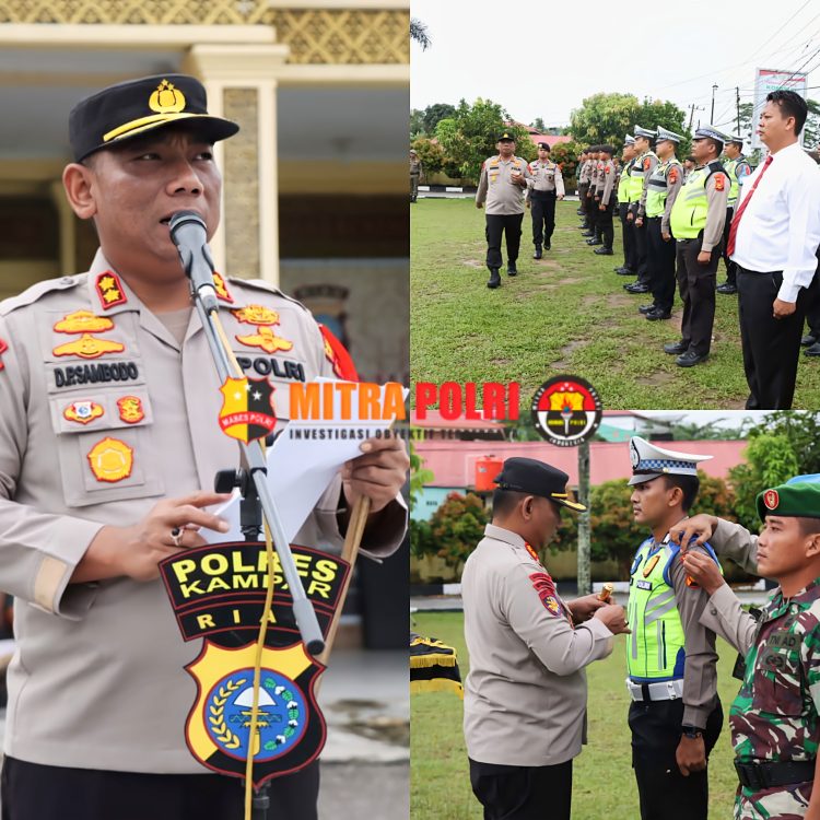 Apel Gelar Pasukan Operasi Lilin Lancang Kuning 2022 Polres Kampar, dalam rangka Pengamanan Perayaan Natal 2022 dan Tahun Baru 2023