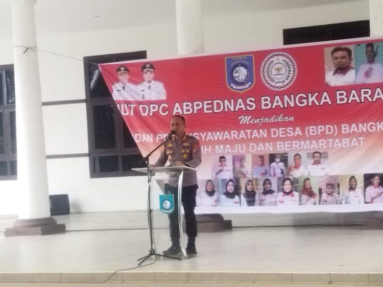 Kapolres Bangka Barat menghadiri HUT DPC Asosiasi Badan Permusyawaratan Desa Nasional (ABPEDNAS) Kabupaten Bangka Barat Ke-2