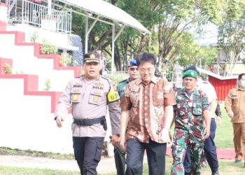 Polresta Manado melaksanakan Apel Gelar Pasukan di Lapangan Sparta Tikala Kota Manado