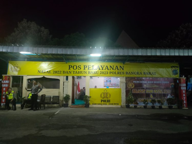 Polres Bangka Barat mendirikan 4 pos pengamanan dan pelayanan yang tersebar di seluruh Kabupaten Bangka Barat
