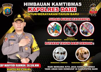 Kapolres Dairi AKBP Wahyudi Rahman, SH,S.I.K,. MM mengeluarkan beberapa poin imbauan dalam upaya menjaga keamanan dan ketertiban masyarakat (kamtibmas)