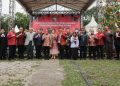 Wali Kota Pematang Siantar dr Susanti Dewayani SpA Bersama Gubernur Sumatera Utara (Sumut) Edy Rahmayadi menghadiri Perayaan Natal Partai Demokrasi Indonesia (PDI) Perjuangan Provinsi Sumut, di Lapangan H Adam Malik Pematang Siantar
