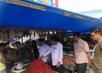 Sat Reskrim Polres Aceh Barat bersama dinas terkait menggelar inspeksi mendadak (sidak) di pasar Bina Usaha kota Meulaboh