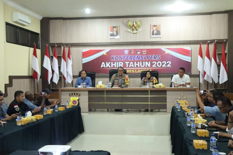 Polres Langsa melaksanakan siaran pers tentang pengungkapan kasus yang berhasil ditangani di wilayah Hukum Polres Langsa