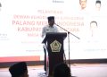 Azwardi dalam arahannya usai prosesi pelantikan Pengurus PMI Kabupaten Aceh Utara masa bakti 2022 – 2027 di Pendopo Bupati di Lhokseumawe