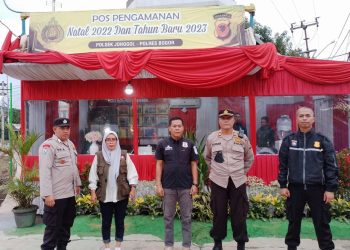 Tim Pemantau Pengamanan di Pos Nataru Polsek Jonggol Dipimpin AKP Sudar dari Polres Bogor