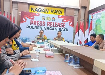 Kepolisian Resort (Polres) Nagan Raya Jum'at (30/12) menggelar pers rilis terkait penanganan berbagai kasus yang ada diwilayah hukum polres setempat