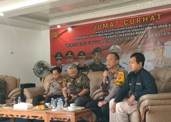Kegiatan Jumat Curhat Kapolda Kep. Bangka Belitung bersama Forkopimda dan masyarakat dalam rangka bersinergi untuk mensukseskan pergantian tahun 2022