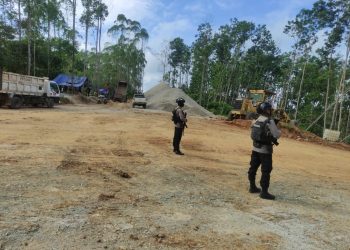 Satgas Ops Nusantara Polda Kaltim Regu A melaksanakan patroli sambang kamtibmas serta pengamanan di beberapa titik penting di kawasan Ibu Kota Negara