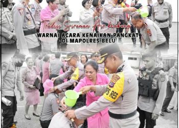 Polres Belu menggelar Upacara korps raport Perwira dan pelantikan kenaikan pangkat Brigadir Polres Belu dan Brimob Kompi 3 Yon A Pelopor Belu