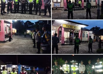 Apel persiapan pengamanan dalam rangka pergantian Tahun 2022 ke 2023 di wilayah hukum Kepolisian Sektor (Polsek) Insana, Polres TTU