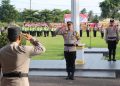Upacara Korp Raport kenaikan pangkat dan kenaikan pangkat pengabdian sebanyak 40 Personil Polres Ogan Ilir