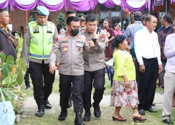 Kapolres Simalungun AKBP Ronald F.C Sipayung, S.H., S.I.K., M.H., bersama mendampingi kunjungan kerja Kapolda Sumut dan Gubernur Sumatera Utara  di Simalungun