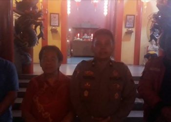 Kabag operasional Polres Purbalingga Kompol Totok Nuryanto, SH MH saat Pimpin apel gelar pasukan pengamanan perayaan Imlek 2574 tahun 2023 yang diikuti beberapa personel