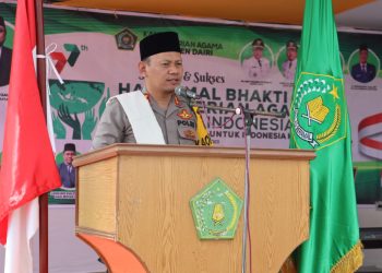 Kapolres Dairi AKBP Wahyudi Rahman, SH, S.I.K, MM Menghadiri undangan Kementerian Agama Kabupaten Dairi Dalam rangka Hari amal Bhakti yang ke-77 Kementerian Agama Republik Indonesia