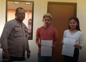 Polsek Bunaken Polresta Manado Aiptu Abd. Rahman yang telah berhasil menyelesaikan permasalahan (problem solving) Kekerasan Dalam Rumah Tangga (KDRT)