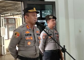 Kapolres Bangka Barat AKBP Catur Prasetiyo SIK Pimpin Apel Pagi