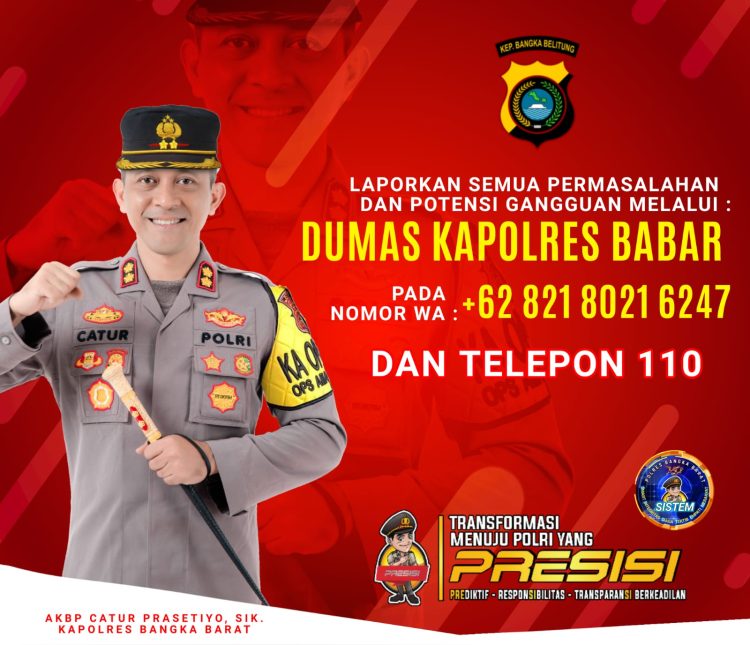 Kapolres Bangka Barat AKBP Catur Prasetiyo SIK