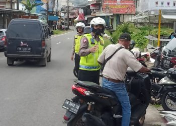 Personil Satuan Lalu Lintas Polres Bangka Barat laksanakan patroli siang hari kegiatan yang dilaksanakan pada Hari kamis (11/01/23)