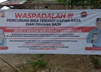 Polsek Paya Bakong Himbau Warga untuk Meningkatkan Kewaspadaan