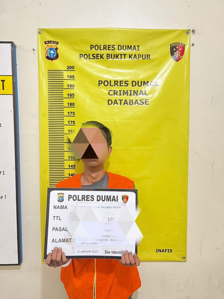 Seorang pelaku tindak pidana pencurian berinisial FR Alias IJ (29) dibekuk Unit Reskrim Polsek Bukit Kapur