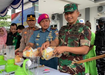 Komandan Kodim (Dandim) 0103/ Aut Letkol Inf Hendrasari Nurhono S.IP., M.IP., menghadiri kegiatan pemusnahan barang bukti Narkoba Jenis sabu seberat 43 Kilogram