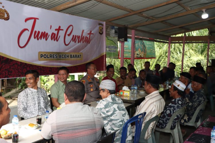 Kapolres Aceh Barat AKBP Pandji Santoso, S.I.K., M.Si., kembali menggelar kegiatan Jum’at Curhat bersama masyarakat