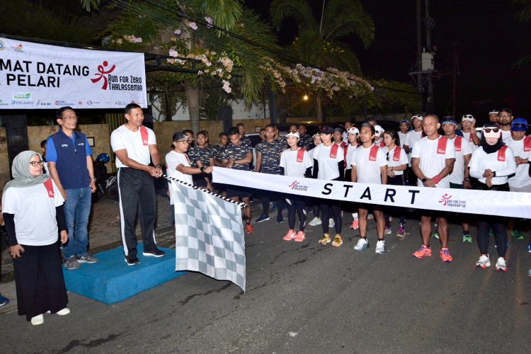 Komandan Lanal Sabang Kolonel Laut (P) Ali Setiandy lepas kegiatan Run For Zero Thalassemia