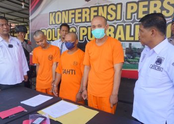 Konferensi Pers Polres Purbalingga berhasil mengungkap Kasus pencurian sepeda motor