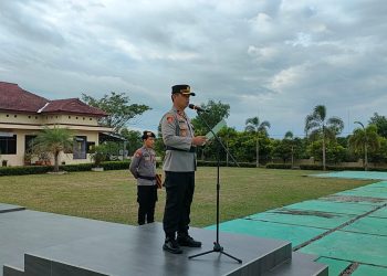 Personil ASN Polri Polres Bangka Barat melaksankan kegiatan Upcara Hari Kesadaran Nasional. Selasa (17/01/2023)