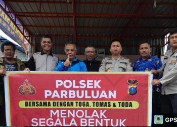 Kapolsek Jajaran Polres Dairi ajak Bersama tokoh agama dan tokoh masyarakat serta tokoh adat dalam menolak segala bentuk jenis perjudian
