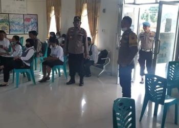 Polsek Parongil dibawah pimpinan Kapolsek Parongil AKP HP. Purba melaksanakan Pengamanan Pelaksanaan Tahapan Wawancara Para peserta calon PPS tingkat Desa Se Kecamatan Lae Parira