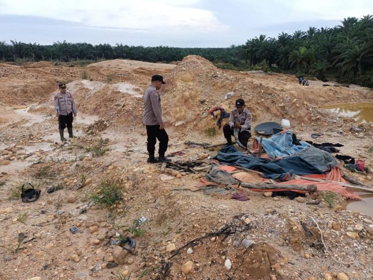 Tindak lanjut pemberitaan salah satu media online mengenai diduga adanya aktifitas PETI di Desa Serosah Kecamatan Hulu Kuantan Kabupaten Kuantan Singingi