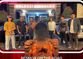 Tim ROTR mengamankan seorang lelaki tersangka pengedar sabu berinisial MP (17), warga Karombasan Selatan, Minggu (22/01/2023)