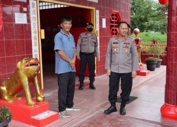 Kapolres Dairi AKBP Wahyudi Rahman S.H, S.I.K, M.M memimpin langsung pengecekan Klenteng dan Vihara