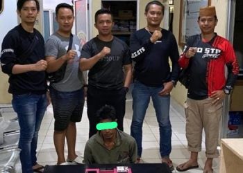 Polsek Simpang Teritip Polres Bangka Barat berhasil mengamankan RA (40) warga Dusun Mislak 1 Rt/Rw 002/001 Kel. Mislak Kec. Jebus Kab. Bangka Barat terduga pengedar narkotika jenis sabu sabu