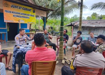 Kapolsek Merawang mengadakan kegiatan pertemuan dengan masyarakat bertajuk “Jum’at Curhat”
