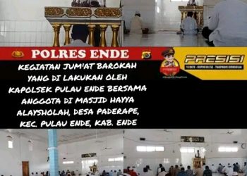 Kapolsek Pulau Ende - Polres Ende, IPTU. Kamaluddin Bersama Anggota, melaksanakan kegiatan *JUMAT CURHAT* di Masjid Hayya Alaysholah, Desa Paderape, Kecamatan Pulau Ende